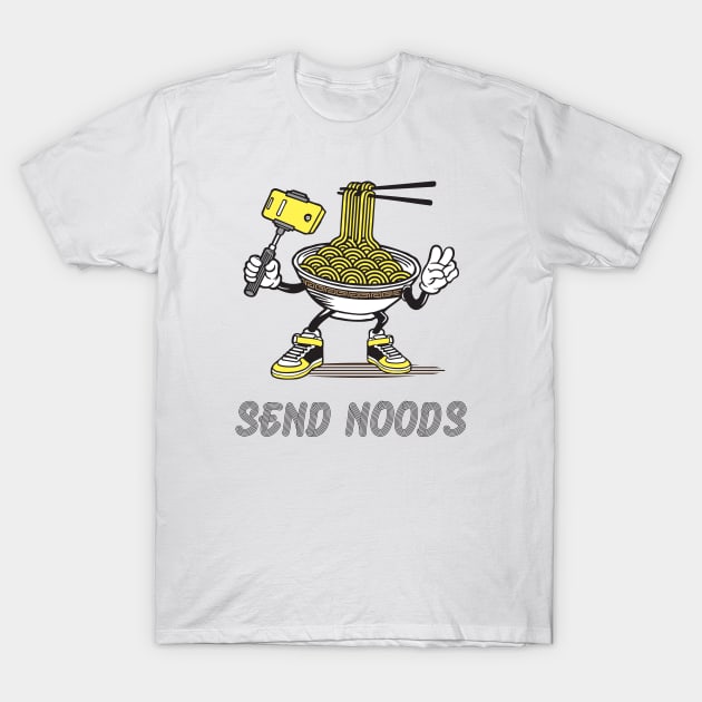 Send NOODS selfie T-Shirt by Retro Vintage